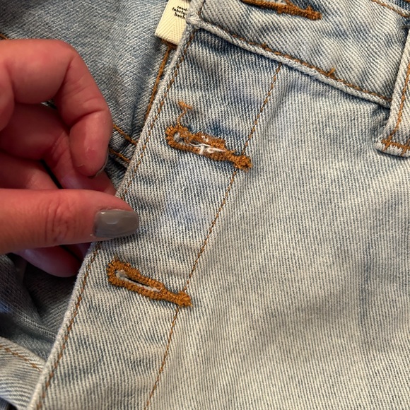 Billabong Women’s Size 27 Denim Blue Jean Skirt Light Wash Button Down - Picture 4 of 5